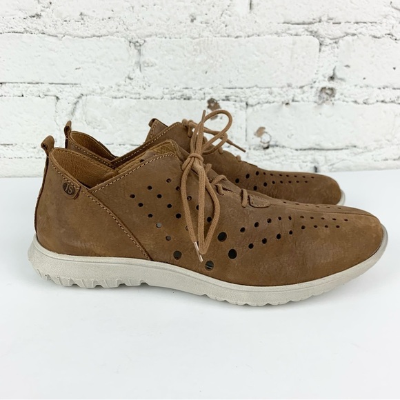 Josef Seibel Malena 09 Perforated Sneakers Castagne Leather Like New 39 - Picture 5 of 14